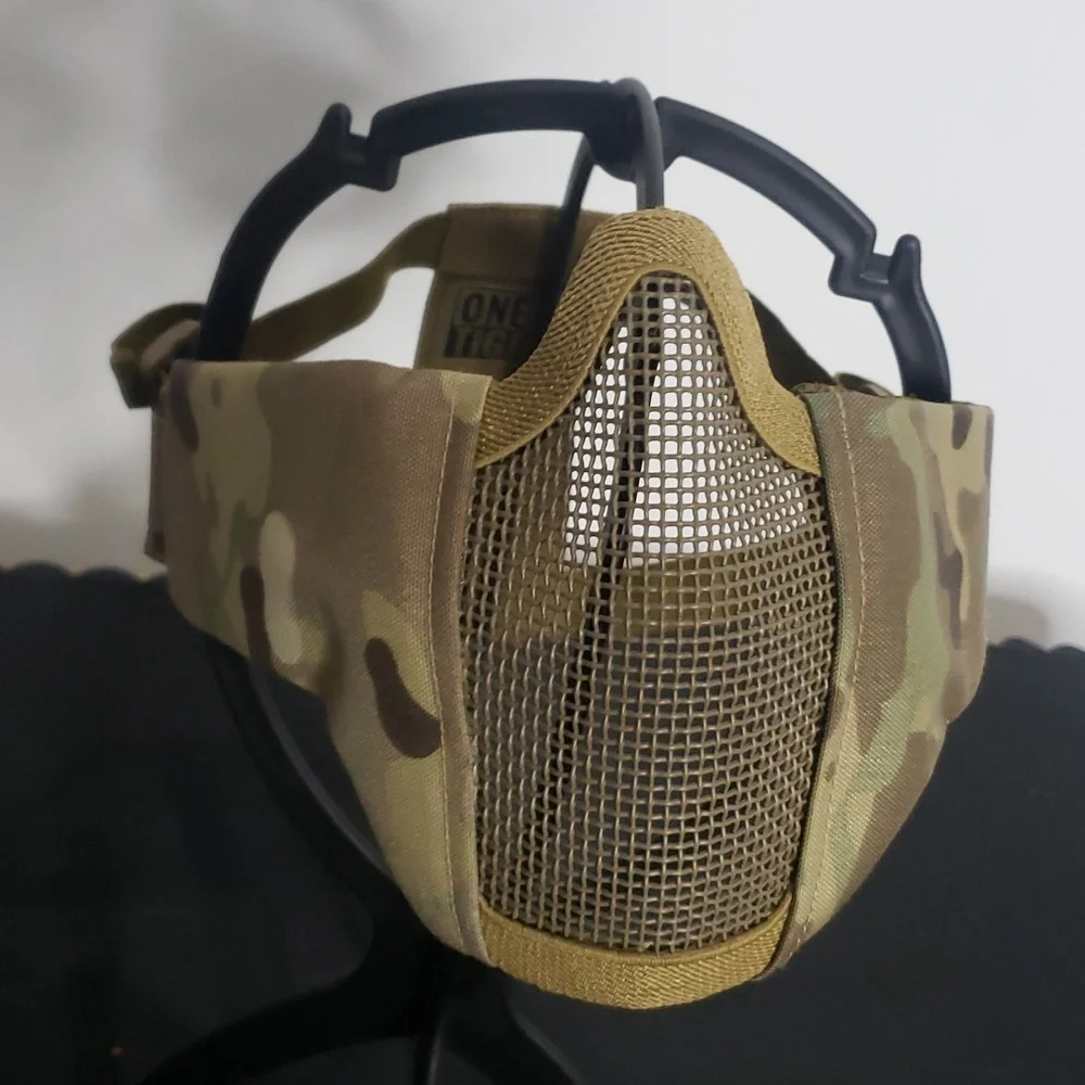 One Tigris Camo Tactical Airsoft Paintball Mask Size Youth NWOT